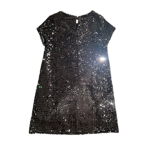 Zara Girl's Black Sequin Dress Sz 8 Great for Holidays! - Picture 4 of 5